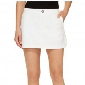 Lilly Pulitzer Lorelie 100% Cotton Resort White Textured Mini Skort Size 12